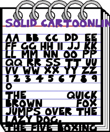 Solid Cartoonlings Regular animated font preview