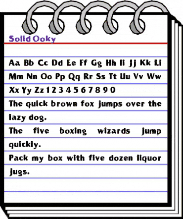 Solid Ooky Regular animated font preview Solid Ooky Regular animated font preview