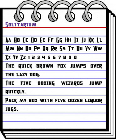 Solitarium Regular animated font preview