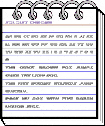 Soloist Chrome Regular animated font preview