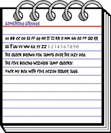 Something Strange Regular animated font preview