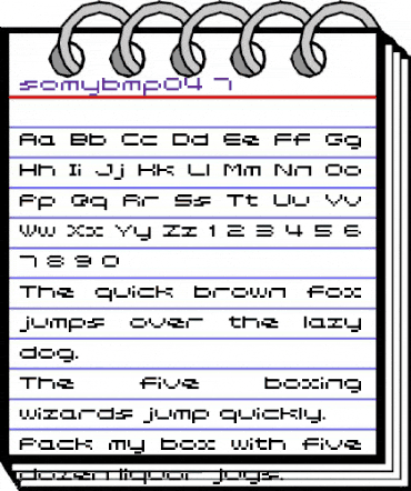 somybmp04_7 Regular animated font preview