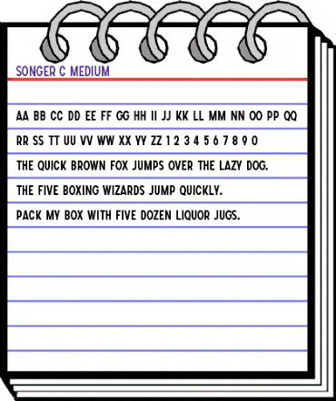 SONGER Condensed Medium animated font preview