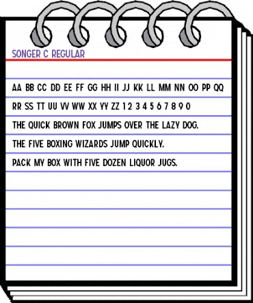 SONGER Condensed Regular animated font preview