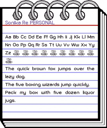 Sonika PERSONAL USE Regular animated font preview