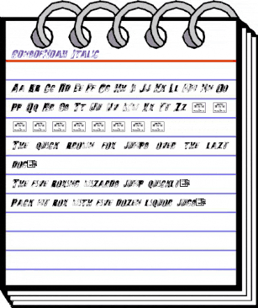 Sons of Noah Italic animated font preview