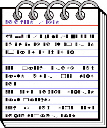 Sookies' Dings 1 Regular animated font preview