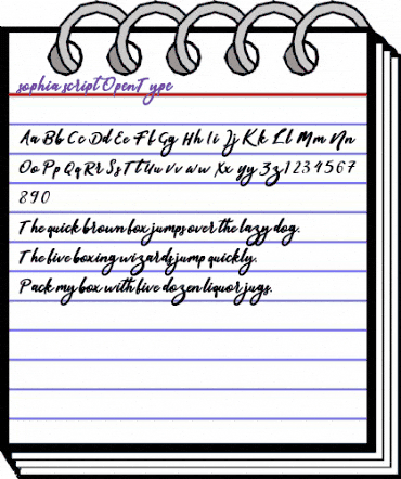 sophia script animated font preview