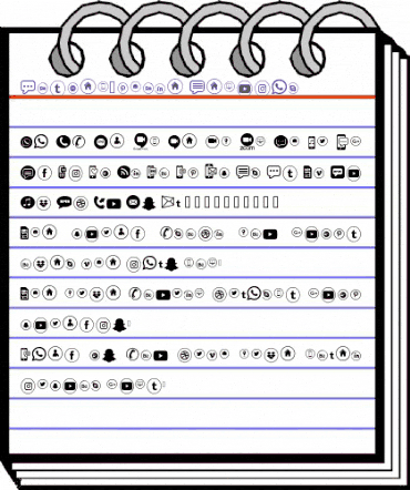 Sosmed_phone Regular animated font preview