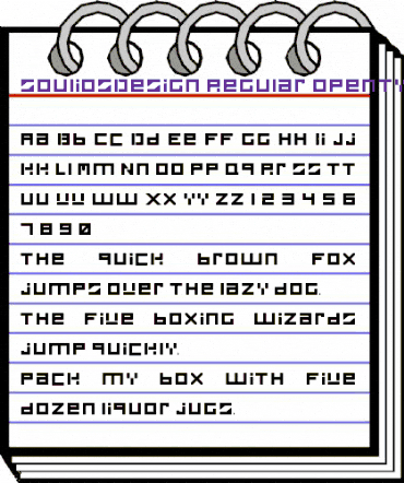 Soulios Design Regular animated font preview