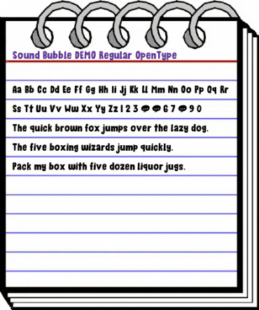 Sound Bubble DEMO Regular animated font preview