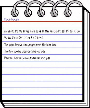 Sour Dough Regular animated font preview