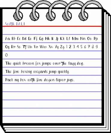 South BALI Regular animated font preview