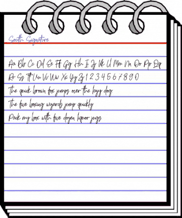 South Signature Regular animated font preview South Signature Regular animated font preview