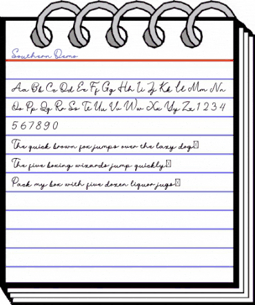 Southern Demo Regular animated font preview