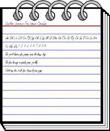 Southern Javanica  Free Version Regular animated font preview