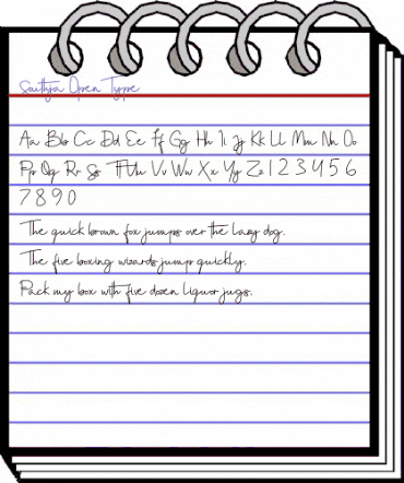 Southja Regular animated font preview