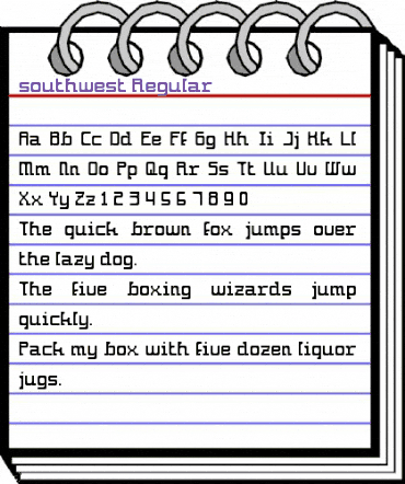 southwest Regular animated font preview
