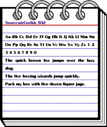 SouvenirGothic Bold animated font preview SouvenirGothic Bold animated font preview