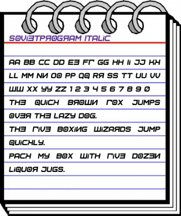 Soviet Program Italic animated font preview