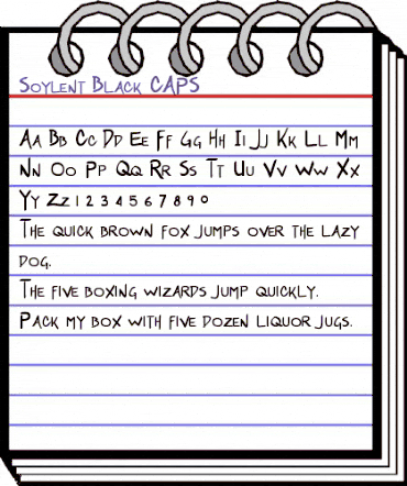 Soylent Black CAPS Regular animated font preview Soylent Black CAPS Regular animated font preview