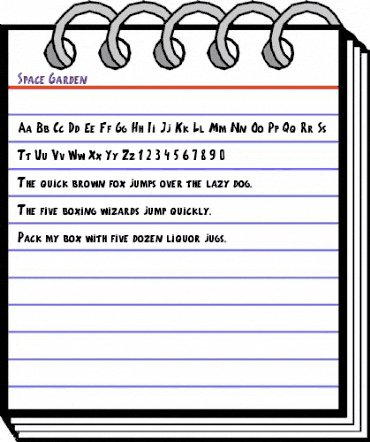 Space Garden Regular animated font preview