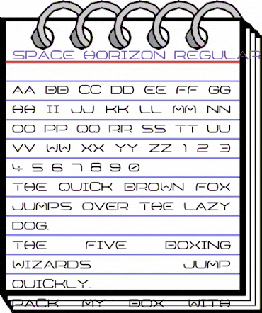 Space Horizon Regular animated font preview