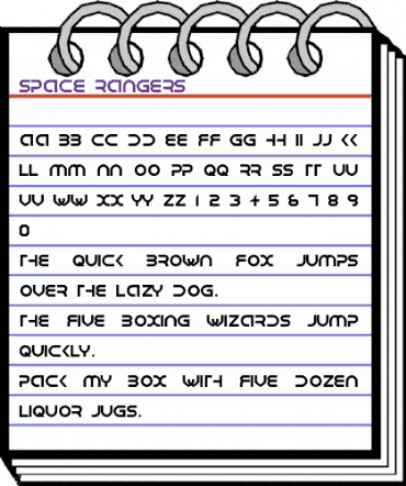 Space Rangers Regular animated font preview