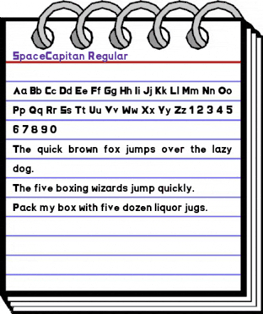 Space Capitan Regular animated font preview