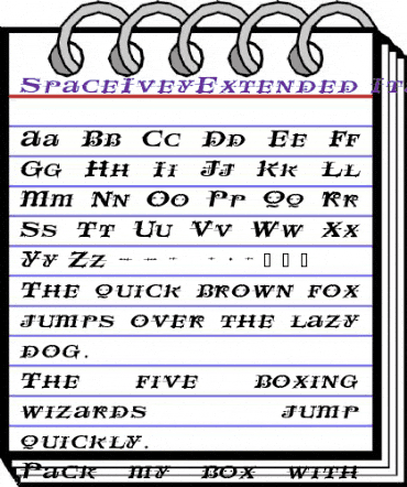 SpaceIveyExtended Italic animated font preview