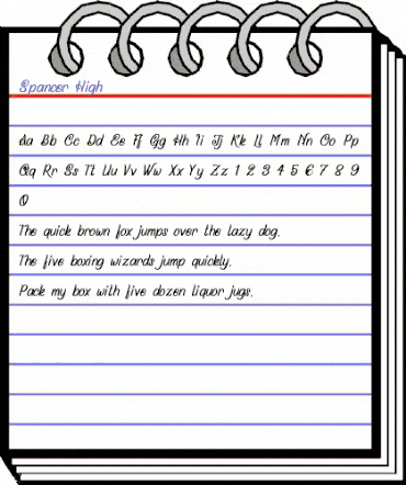 Spancer High Regular animated font preview