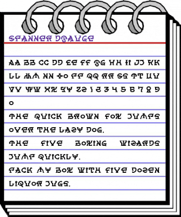 Spanner Regular animated font preview