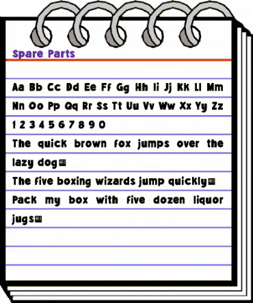 Spare Parts - Demo Regular animated font preview