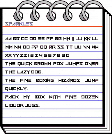 Sparkles Regular animated font preview