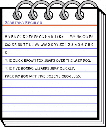 Spartana Regular animated font preview