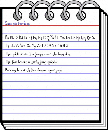 Spastic Nerfbag Regular animated font preview Spastic Nerfbag Regular animated font preview