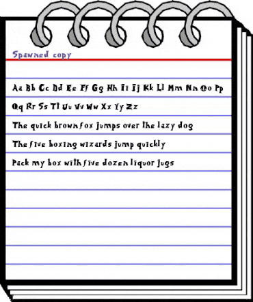 Spawned Medium animated font preview