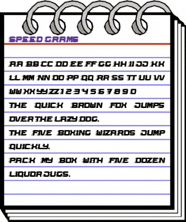 Speed Grams Regular animated font preview