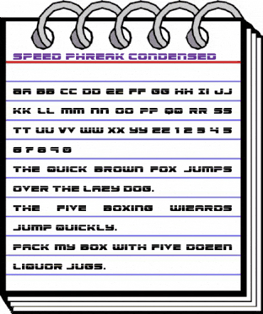 Speed Phreak Condensed Condensed animated font preview