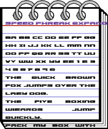 Speed Phreak Expanded Expanded animated font preview