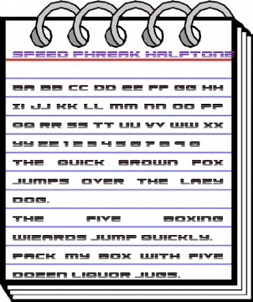 Speed Phreak Halftone Regular animated font preview