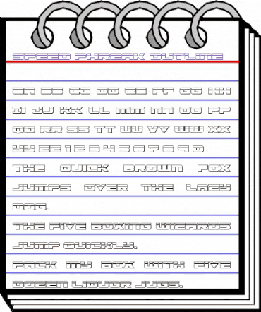 Speed Phreak Outline Outline animated font preview