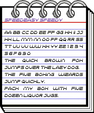 Speedeasy Speedy Regular animated font preview
