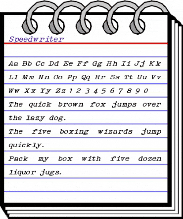 Speedwriter Normal animated font preview