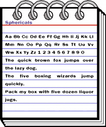 Sphericals Regular animated font preview
