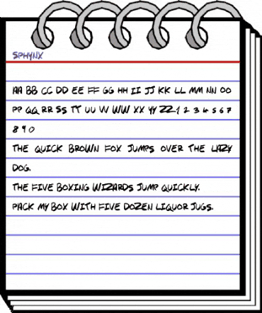 SPHYNX Regular animated font preview