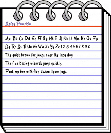 Spicy Pumpkin Regular animated font preview