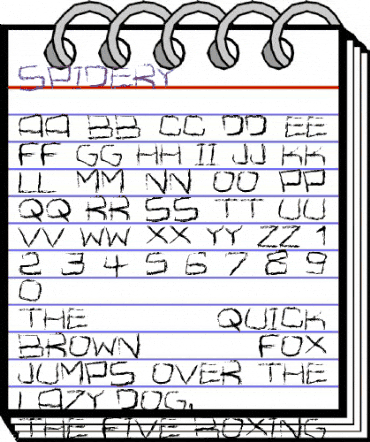 Spidery Regular animated font preview Spidery Regular animated font preview