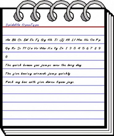 Spidolita Regular animated font preview