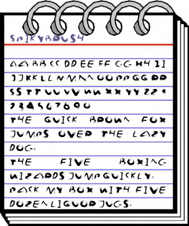 SpikyBrush Regular animated font preview